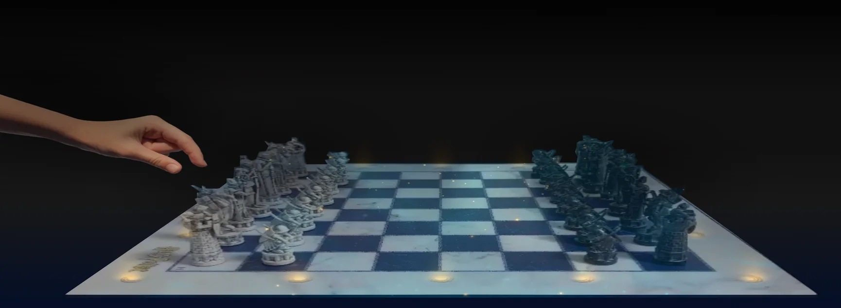 Harry Potter Wizard's Chess board lit up